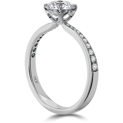 Hearts On Fire Signature Engagement Ring with Diamond Band