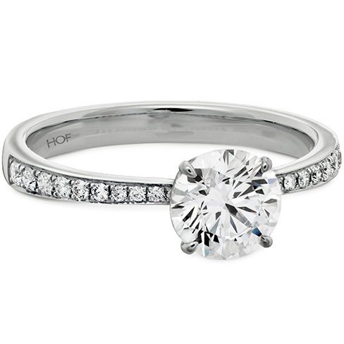Hearts On Fire Signature Engagement Ring with Diamond Band