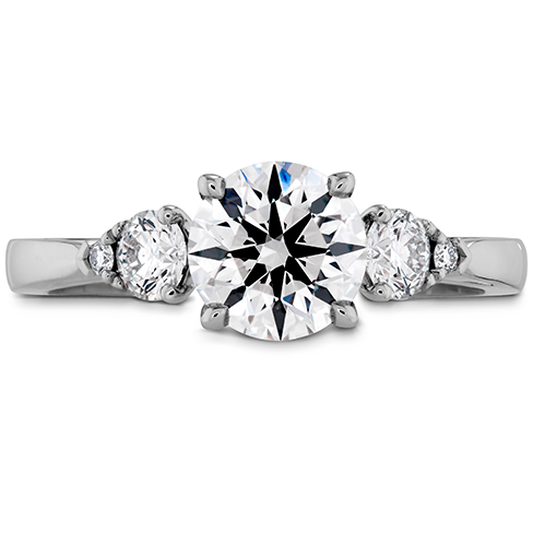 Hearts On Fire Signature Three Stone Diamond Engagement Ring