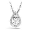 Hearts On Fire Teardrop Halo Diamond Necklace