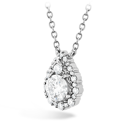 Hearts On Fire Teardrop Halo Diamond Necklace