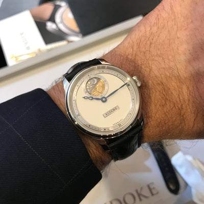 Kudoke 2 Bright Silver Dial Watch