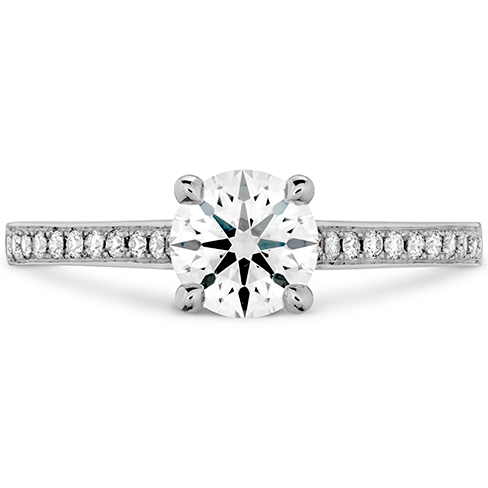 Hearts On Fire Illustrious Engagement Ring with Diamond Band