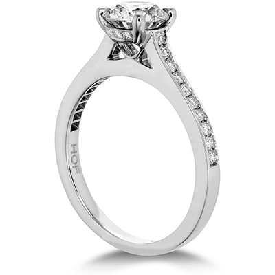 Hearts On Fire Illustrious Engagement Ring with Diamond Band