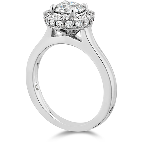 Hearts On Fire Illustrious Halo Diamond Engagement Ring