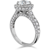 Hearts On Fire Illustrious Halo Engagement Ring with Diamond Band