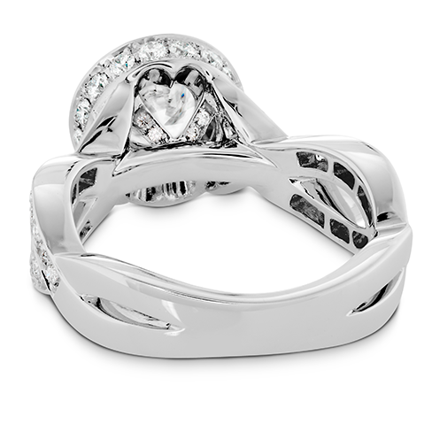 Hearts On Fire Illustrious Halo Twist Diamond Engagement Ring