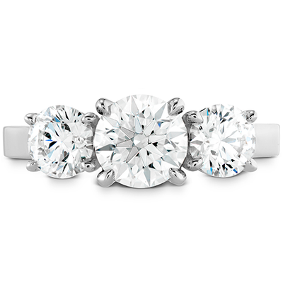 Hearts On Fire Illustrious Three Stone Diamond Engagement Ring