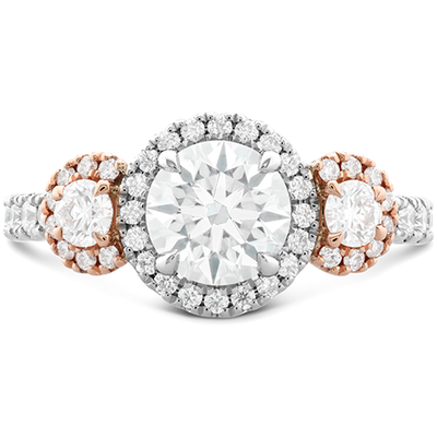Hearts On Fire Integrity Three Stone Diamond Engagement Ring