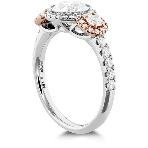 Hearts On Fire Integrity Three Stone Diamond Engagement Ring