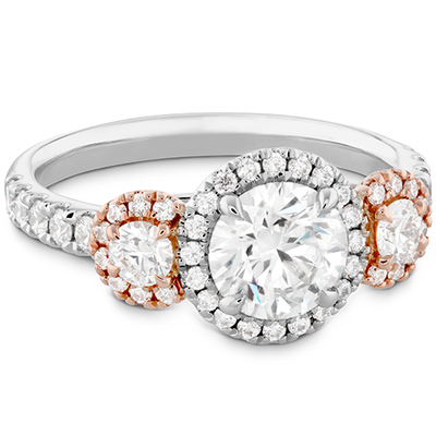 Hearts On Fire Integrity Three Stone Diamond Engagement Ring