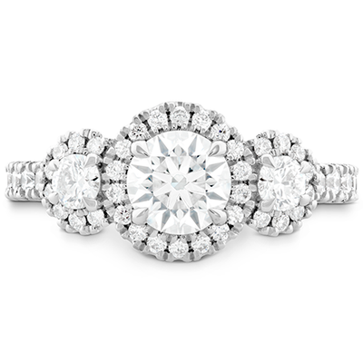 Hearts On Fire Integrity Three Stone Diamond Engagement Ring