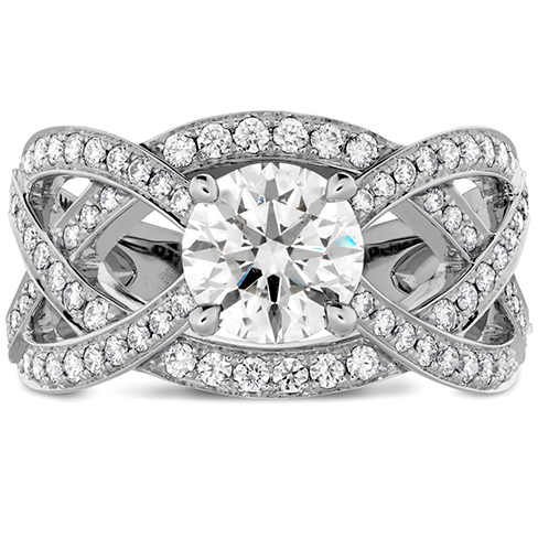 Hearts On Fire Intertwining Diamond Engagement Ring