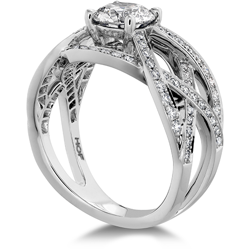 Hearts On Fire Intertwining Diamond Engagement Ring