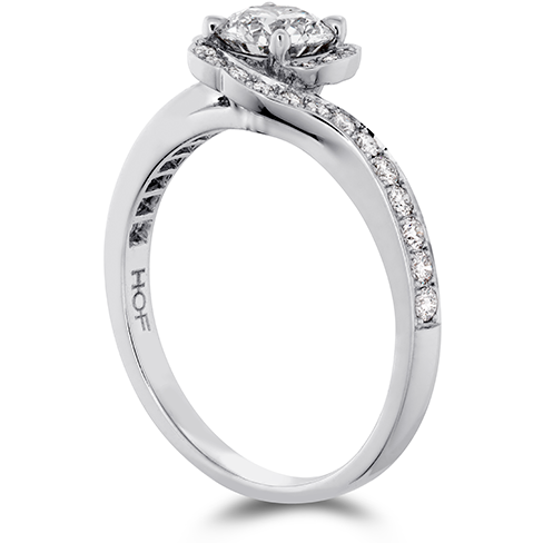 Hearts On Fire Lorelei Bloom Engagement Ring with Diamond Band