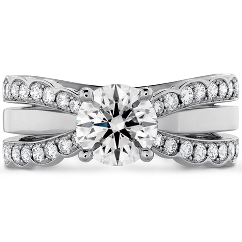 Hearts On Fire Lorelei Double Diamond Row Engagement Ring