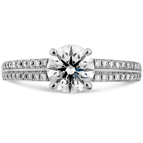Hearts On Fire Lorelei Engagement Ring with Diamond Band