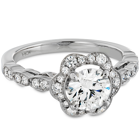 Hearts On Fire Lorelei Floral Diamond Engagement Ring