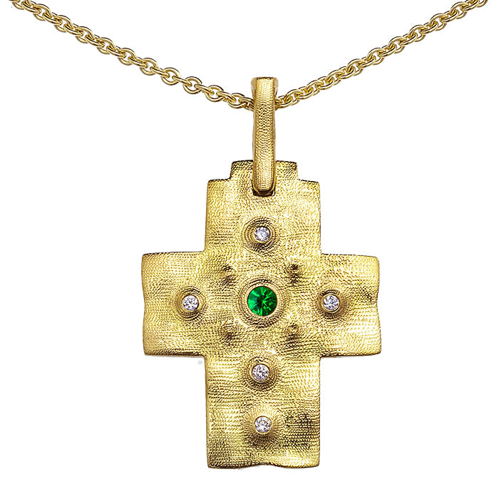 Alex Sepkus Raised Cross Pendant Necklace - M-100DT