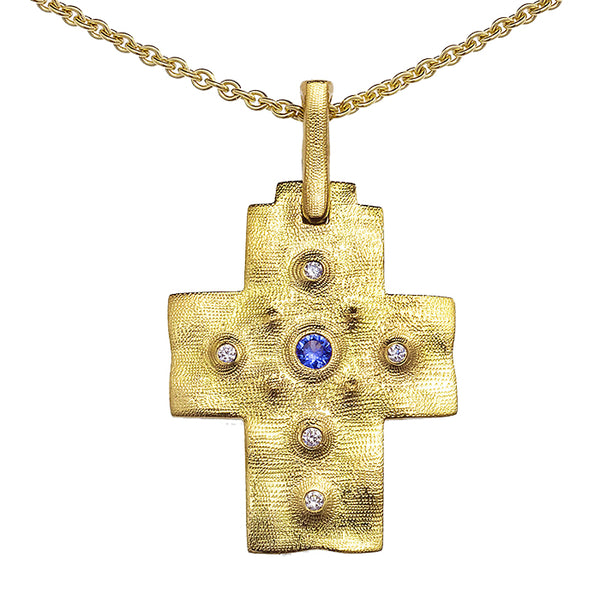 Alex Sepkus Raised Cross Pendant Necklace - M-100S