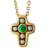 Alex Sepkus Sapphire and Diamond Cross Pendant Necklace - M-1815