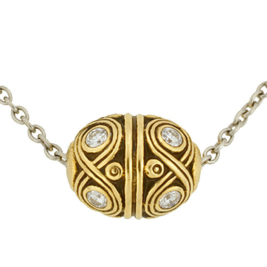 Alex Sepkus Carved Ball Pendant Necklace - M-6