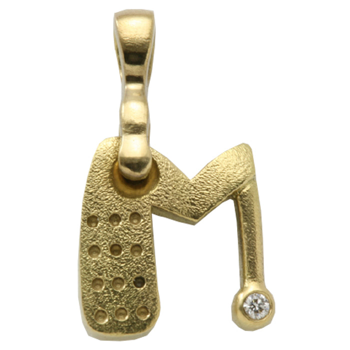Alex Sepkus Letter M Pendant Necklace with Bail