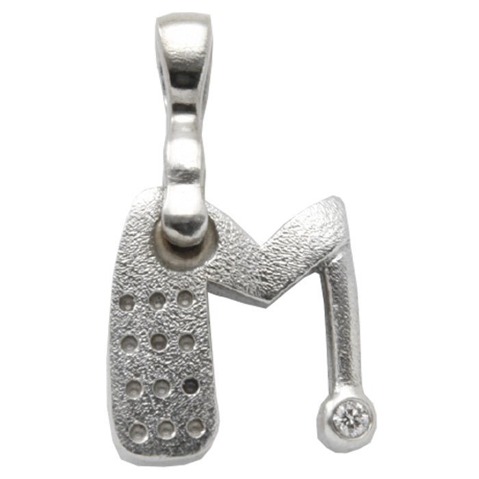 Alex Sepkus Letter M Pendant Necklace with Bail