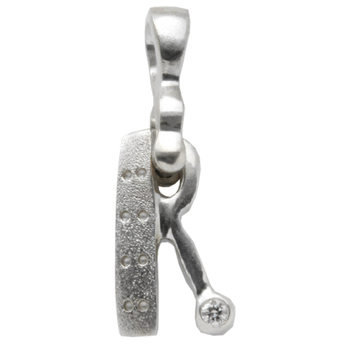 Alex Sepkus Letter R Pendant Necklace with Bail