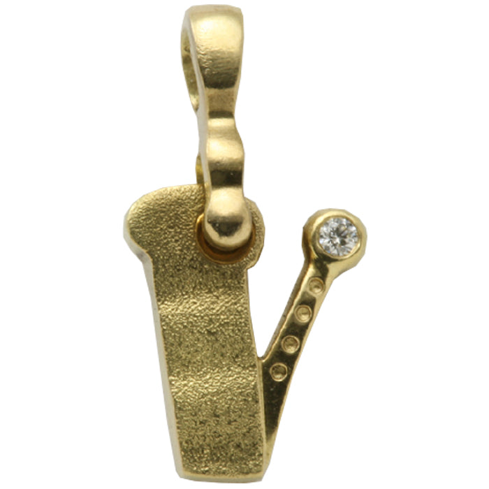 Alex Sepkus Letter V Pendant Necklace with Bail
