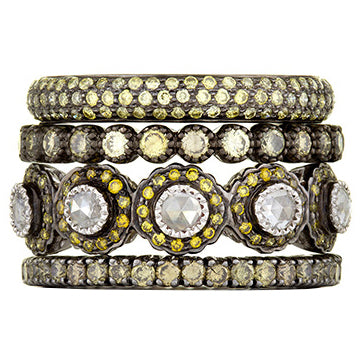 Mariposa Stackable La Bohème Diamond Stack Ring Set