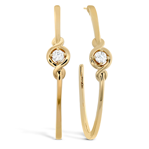 Hearts On Fire Optima Single Diamond Hoop Earrings