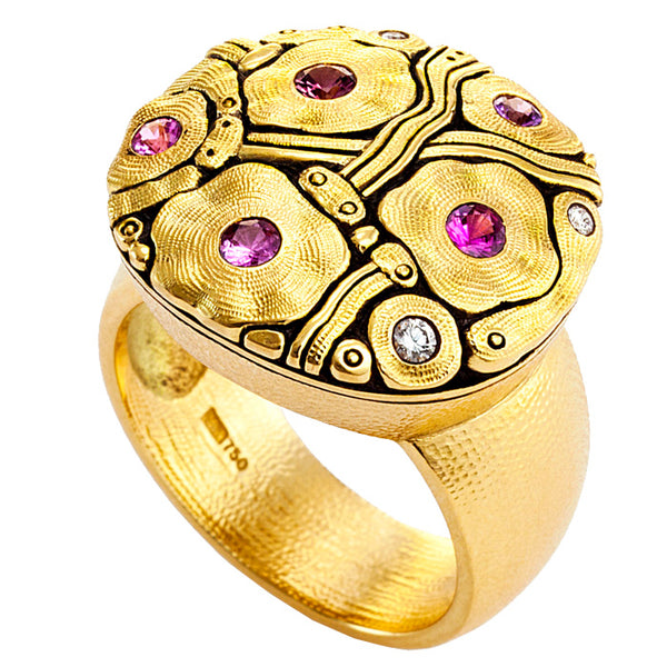 Alex Sepkus Summer Flowers Dome Ring - R-190S