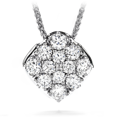 Hearts On Fire Silk Pave Diamond Shape Pendant Necklace