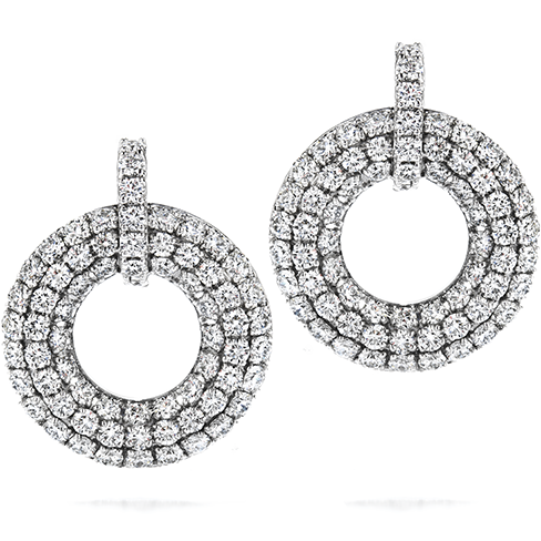Hearts On Fire Silk Pave Open Circle Diamond Earrings