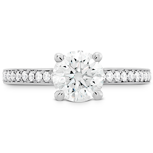 Hearts On Fire Simply Bridal Engagement Ring with Diamond Band