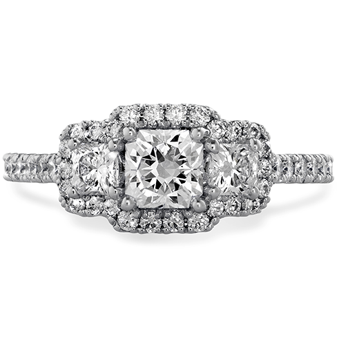 Hearts On Fire Transcend Three-Stone Dream Engagement Ring