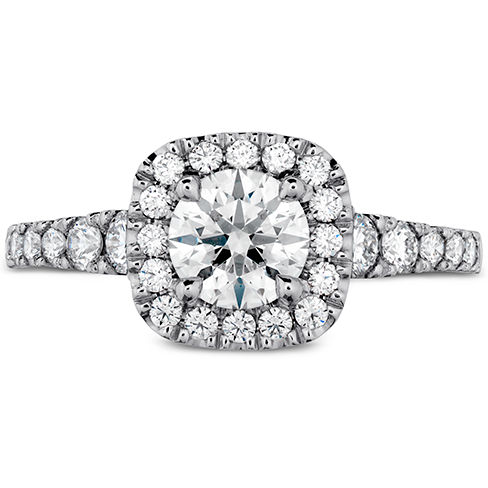 Hearts On Fire Transcend Premier Custom Halo Diamond Engagement Ring