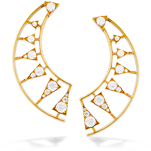 Hearts On Fire Triplicity Golden Earrings