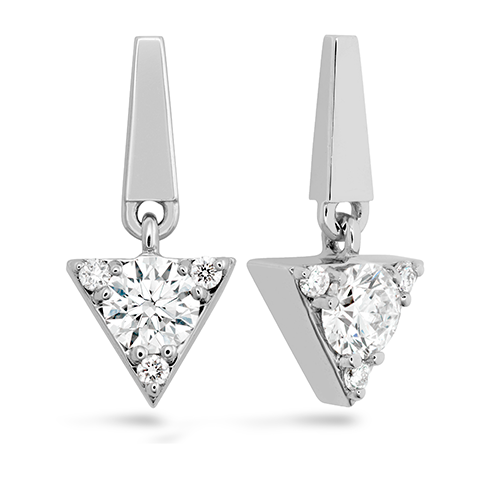Hearts On Fire Triplicity Triangle Diamond Drop Earrings