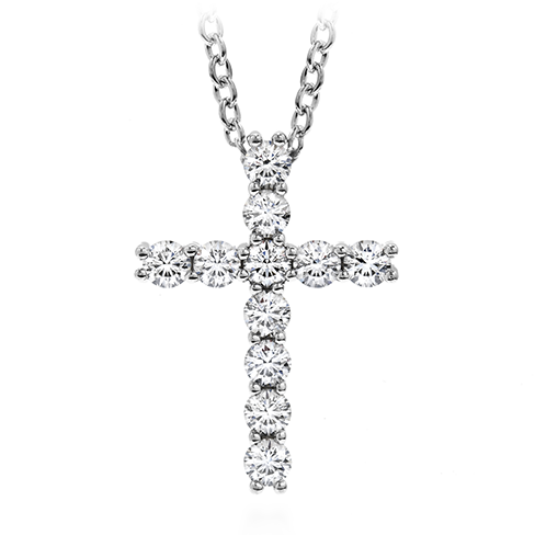 Hearts On Fire Whimsical Cross Pendant Necklace