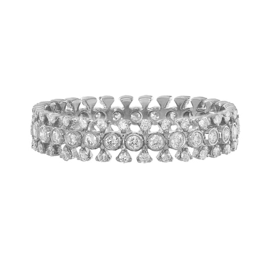 Mariposa Stackable 18k White Gold Adele White Diamond Band