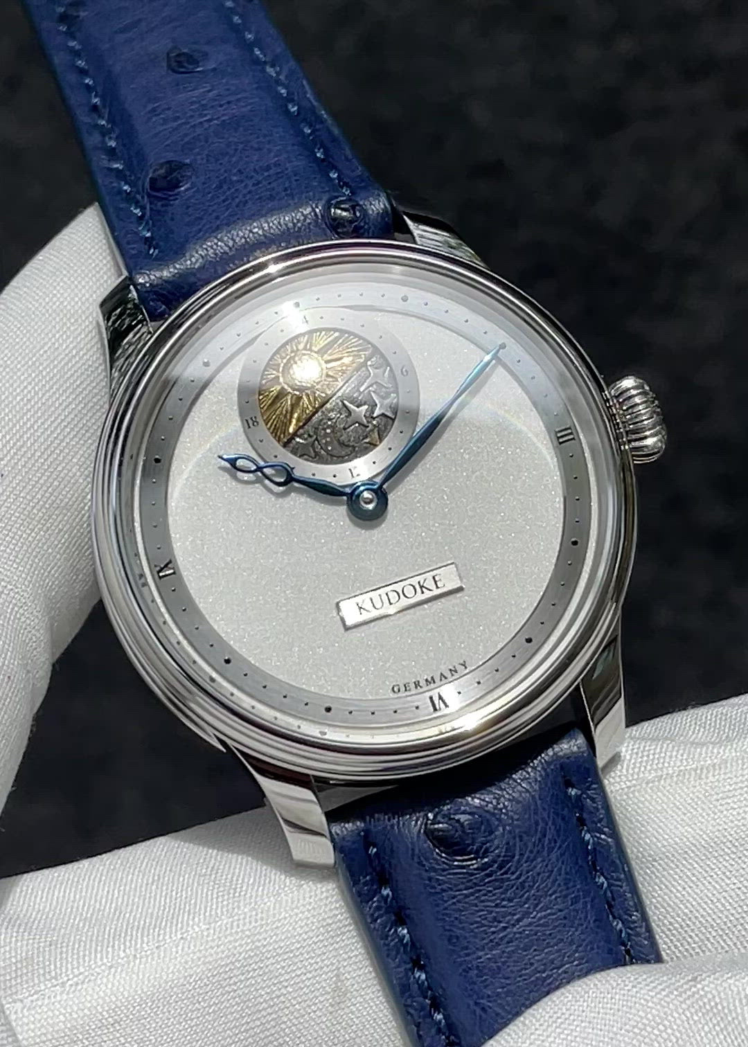 Kudoke 2 Bright Silver Dial Watch