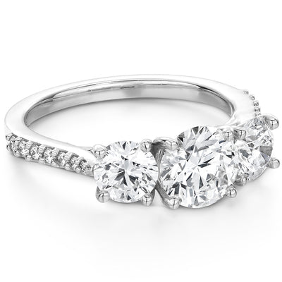 Hearts On Fire Camilla Three Stone Diamond Engagement Ring