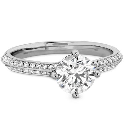 Hearts On Camilla Pave Knife Edge Engagement Ring