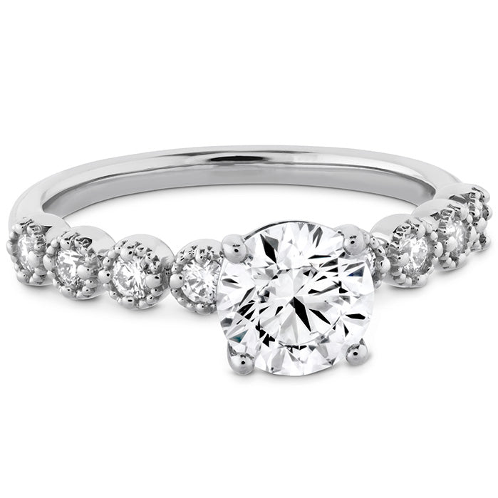 Hearts On Fire Diamond Bar Single Prong Milgrain Engagement Ring