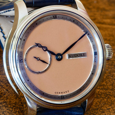 Kudoke 1 Stainless Salmon Dial Watch