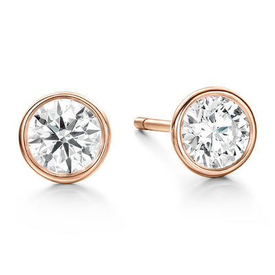 Hearts On Fire Classic Bezel Stud Diamond Earrings