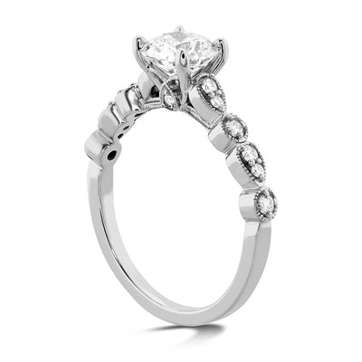 Hearts On Fire Isabelle Teardrop Milgrain Diamond Engagement Ring