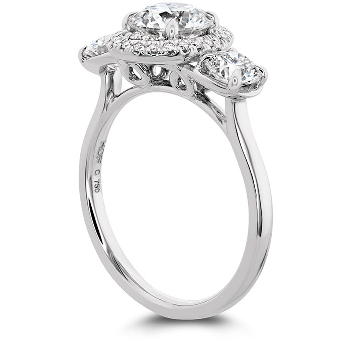 Hearts On Fire Juliette 3 Stone Oval Engagement Ring